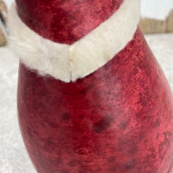 Handmade Santa Gourd Christmas Holiday Red With Stem 8” Rustic farmhouse - Picture 6 of 7